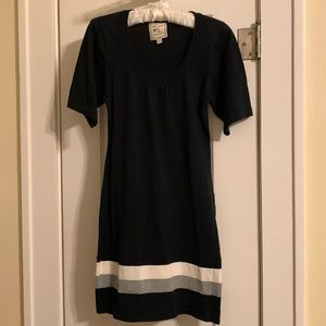 Pink Rose Knit Dress: Popover, Scoop neckline, Bodycon, Classic & Versatile